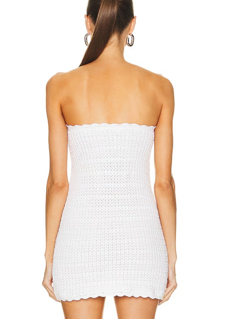 RtA White Strapless Crochet Mini Dress - Picture 5 of 12